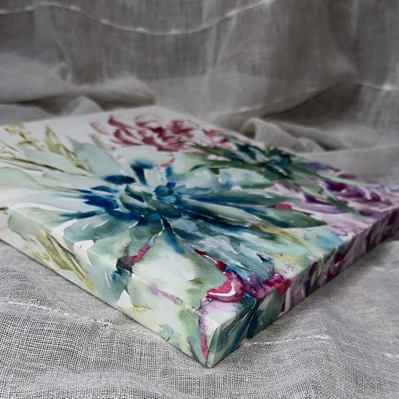 Tre Sorelle Studios "Watercolor Succulent Garden" Art Print 11" Stretched Canvas - Picture 7 of 9